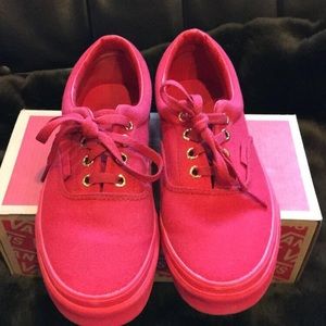 All Red Authentic Vans